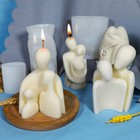 3d Candle Molds Silicone Moulds Hug Diy Aromatherapy Soap Resin Wax Making Molds