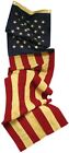 New Primitive American Flag Banner Stars 20 x8 Ft Tea Stained America Patriotic