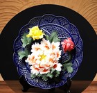 Plate Flower Handmade Paint 3d Work Piece Of Art Decoration Porcelain Ceramic 11