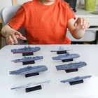 Mini Warship Aircraft Carrier Model  Military Plastic Toy With Base collectibles