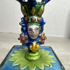 Antique Chinese Export Blue Enameled Bell  Lotus Flowers China