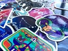 5-50 Pcs Zodiac Sign Stickers  Retro Star Astrology Tarot Horoscope Laptop Decal