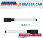50 Pcs Black Magnetic Dry Erase Markers With Eraser Cap  White Board Mini Dry Er