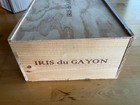 Vintage Iris Du Gayon 2000s France Wooden Red Wine Box   Lid Crate 19   x 13   x 7   