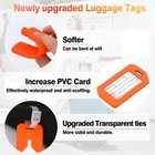 2 Pack Silicone Luggage Tag With Name Id Card Perfect To 2-pk-orange  Orange