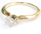   14k Yellow Gold  30ct  Vs g Solitaire Diamond Ladies Engagement Ring Size 6