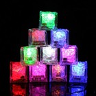 24 Pcs Reusable Multi Color Flash Light Up Ice Cube Led Glow Ice Cube For Drinks