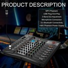 6 Channel Audio Mixer  Professional Dj Mixing Console With 48v Phantom Power    