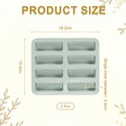 Beeswax Candle Mould 15 4cm X 18 2cm 8grids Rectangle Reusable Module  Grey 2pcs