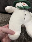 Vintage Eden The Snowman 9    Stuffed Plush Raymond Briggs Green Hat Scarf Mini
