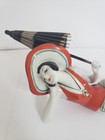 Art Deco Bathing Beauty Lady Figurine Porcelain Vtg  German