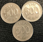 High Grade Lot 3 1994 1996 2002 South Korea 500 Manchurian Crane Won Coin-jul713
