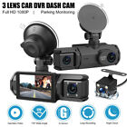 Dash Cam Car Hd 1080p Dual Lens Front rear inside Video Recorder Camera G-sensor