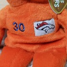 Vintage Terrell Davis Beanie Bear Orange 9  Salvinos Bammers Nfl Broncos 1999