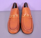 Men s Vtg Florsheim Idlers Nos 70s Brown Loafers Sz 9 5 B 1970s Disco Shoes