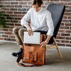  Vintage Genuine Leather Messenger Bag Berlin Xl  Laptop Bag  Work Brown Xl