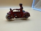 Vintage Hubley Cast Iron Cop Motor Cycle W side Car 1723