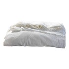 Pottery Barn Kids Ivory Linen Crib Bed Skirt Raw Hem Farmhouse 52x28 Gathered