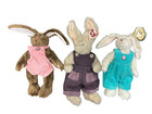 1993 Ty Beanie Baby Attic Treasures Bunny Rabbits  Stuffed  Jointed Nwt Easter