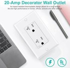10pack Outlet Socket  Decora Duplex Receptacle  20 Amp 125 Volt Tamper Resistant