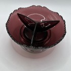 Farber Bros Krome Kraft Art Deco Amythyst Glass Silver Bottom