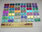 Assorted Set Of 84 Pcs  Patterned Etched Dichroic Glass Cbs Coe 90 Fusing Supply