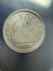 1875-cc Seated Liberty Twenty Cents 20c Anacs Vg 8 Straight Grade