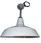 Nice 1940s Benjamin 16  Porcelain Industrial White Barn Ul Light Vintage A