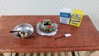 Dollhouse Bundt Cake Christmas Holly Round 1 12 Scale Miniature Food Dessert