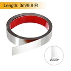 Stainless Steel Molding Trim Self Adhesive  Brushed Silver  1 Inchx9 8 Feet