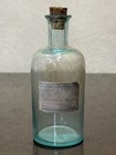 Vintage Lviv Pharmacy Bottle 150ml Antique Aqua Glass Original Label Ukraine