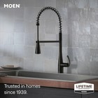 Kitchen Faucet One Handle High Arc Pulldown Matte Black Moen 87814bl Essie Power