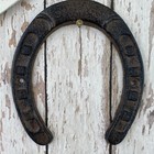 6 5  Cast Iron Horseshoe - Western Cowboy Wall Decor - Vintage Rustic Style