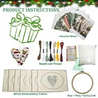 Gdgjwl Diy Heart Shaped Hand Embroidered Christmas Ornament Kit Complete Craf   