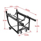 55 Gallon Drum Cradle Rack 600lbs Steel Dolly Cart Drum Stand W  Wheels Drawbar
