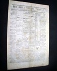 Rare Carson City Nv Nevada Capital Old West Original 1879 Western Old Newspaper