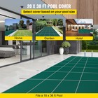 Uimoso Swimming Pool Safety Cover 18x36ft Safety Pool Cover W  Center End Steps