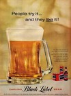 Carling Black Label Beer Original 1959 Vintage Print Ad 65 Yrs Old 10  X 14 