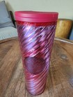 2022 Starbucks Pink Iridescent Spiral Swirl Coffee Cup Tumbler Mug   16oz