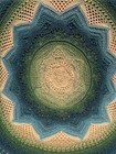 Crochet Handmade Mandala Afghan Sofa  Size  Multi Color Throw Blanket