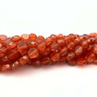 Oval Table Cut Faceted Papaya Orange Czech Glass Beads  8mm   ocg100 