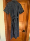 Duluth Cotton denim Midi Dress - Women s Large  - Vintage Dark Indigo Wash