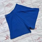 Vintage 1930s   1940s Royal Blue High Waisted Cotton Shorts Side Zip Sportswear