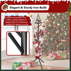 53    Freestanding Stocking Holder Stand 8 Hooks Xmas Metal Floor Hanger Rack Gift
