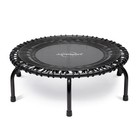 Jumpsport 350 Indoor Lightweight 39  Fitness Trampoline  Black With White Frame