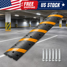 Heavy Duty Rubber Speed Bump With End Caps     6ft     25 000 Lbs Capacity 2-channel