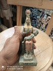 Unique Ancient Egyptian Statue Stone Seated Goddess Isis   Nursing Son Horus