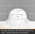Yimobra Memory Foam Toilet Bath Mat U-shaped  Commode Contour Rug  24 X 20 In