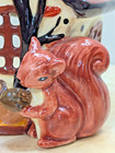 New Blue Sky Clayworks Halloween Squirrel Welcome Autumn Tea Light House Nwt