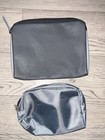 Tumi For Delta Set Of 2 Unisex Gray Travel Pouch Toiletry Make-up Zip Bag